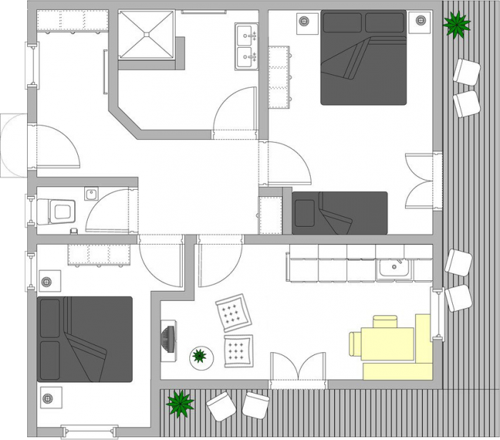 Appartments Weiss Westendorf Grundriss