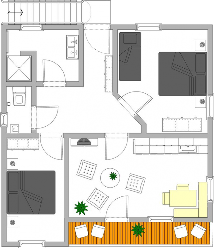 Appartments Weiss Westendorf Grundriss